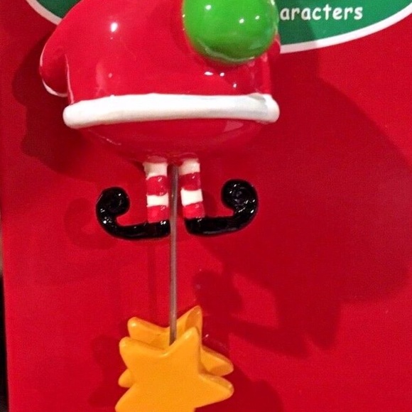 Skribbles Swinging Holiday Character Ornament Santa Reindeer Star Russ Handpaint - Picture 4 of 6